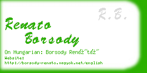 renato borsody business card